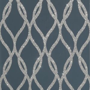 Arthouse Sequin Trellis Navy Blue Silver Wallpaper Glamorous Paste The Wall Arthouse Sequin Trellis Navy Blue Silver Wallpaper Glamorous Paste The Wall