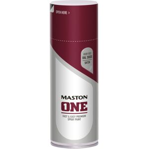 Maston Spray Paint ONE Satin Ruby Red RAL3003 400ml 1103003S-EU Multi-Surface Fi Maston Spray Paint ONE Satin Ruby Red RAL3003 400ml 1103003S-EU Multi-Surface Fi
