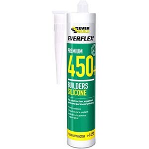 Everbuild Everflex 450 Premium+ Builders Silicone Sealant - Suitable for Wood and All Wind Everbuild Everflex 450 Premium+ Builders Silicone Sealant - Suitable for Wood and All Wind