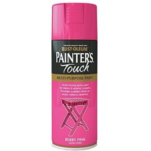 Rust-Oleum Painter's Touch Multi-Purpose Aerosol Spray Paint 400ml Berry Pink Gloss (1 pack Rust-Oleum Painter's Touch Multi-Purpose Aerosol Spray Paint 400ml Berry Pink Gloss (1 pack