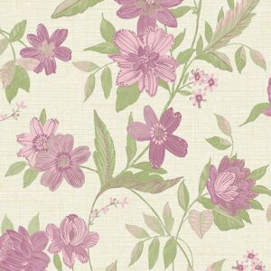 Grandeco Katsu Trail Floral Blown Wallpaper - Pink - Wallpaper Grandeco Katsu Trail Floral Blown Wallpaper - Pink - Wallpaper