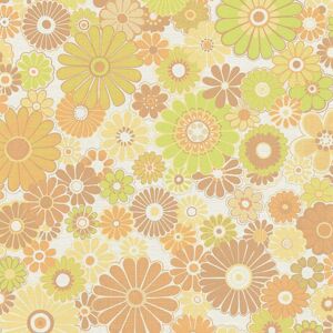 AS Creation Retro Floral Pattern Wallpaper Lime Green Orange Paste The Wall AS Creation Retro Floral Pattern Wallpaper Lime Green Orange Paste The Wall