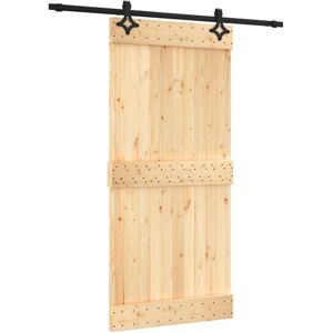 vidaXL Pine Solid Wood Sliding Door - Space-Saving Interior Barn Door vidaXL Pine Solid Wood Sliding Door - Space-Saving Interior Barn Door