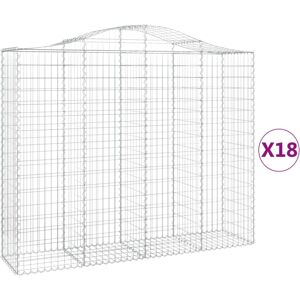 (200 x 50 x 160/180 cm/ 18 pcs) vidaXL Arched Gabion Basket Stone Basket Gabion (200 x 50 x 160/180 cm/ 18 pcs) vidaXL Arched Gabion Basket Stone Basket Gabion