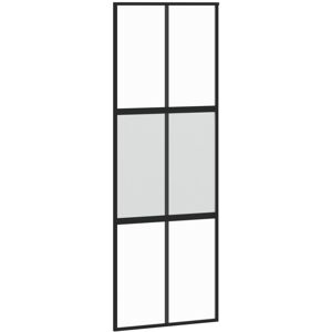 vidaXL Sliding Door Interior Barn Door Black Tempered Glass and Aluminium vidaXL Sliding Door Interior Barn Door Black Tempered Glass and Aluminium