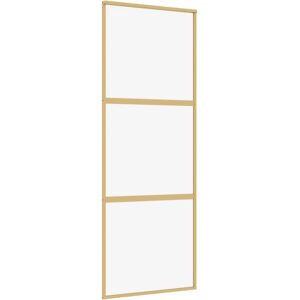 vidaXL Gold Sliding Door - ESG Glass Barn Door 76x205 cm vidaXL Gold Sliding Door - ESG Glass Barn Door 76x205 cm