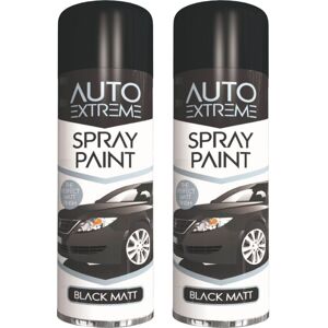 Rapide 2 x 250ml Auto Extreme Black Matt Spray Paint, Perfect Matt Finish Rapide 2 x 250ml Auto Extreme Black Matt Spray Paint, Perfect Matt Finish