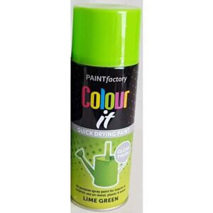 Paint Factory Colour It Multi-Purpose Spray Paint Lime Green 400ml Paint Factory Colour It Multi-Purpose Spray Paint Lime Green 400ml