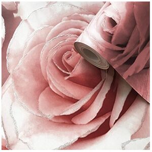 Muriva-Ltd Muriva Pink Madison Rose 139521 Glitter Vinyl Wallpaper - 10m Roll Muriva-Ltd Muriva Pink Madison Rose 139521 Glitter Vinyl Wallpaper - 10m Roll