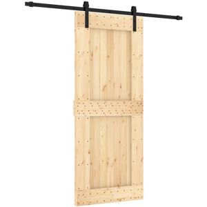 vidaXL Sliding Door Barn Door with Hardware Set Interior Door Solid Wood Pine vidaXL Sliding Door Barn Door with Hardware Set Interior Door Solid Wood Pine