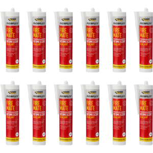 Everbuild Everflex Fire Mate Intumescent Sealant White 295ml 486028 - Pack of Everbuild Everflex Fire Mate Intumescent Sealant White 295ml 486028 - Pack of