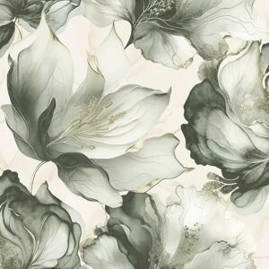 (Green and Gold 212503) Muriva Elysian Floral Petal Pastel Wallpaper (Green and Gold 212503) Muriva Elysian Floral Petal Pastel Wallpaper