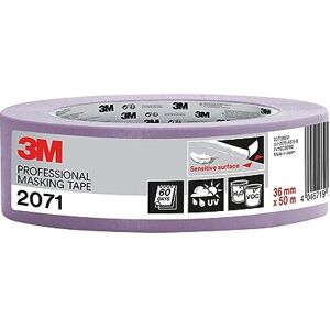 3M Professional Masking Tape 2071, Sensitive Surfaces, Purple, 36 mm x 50 m, 1 Roll 3M Professional Masking Tape 2071, Sensitive Surfaces, Purple, 36 mm x 50 m, 1 Roll