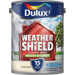 Dulux - Weathershield Smooth Masonry Paint 5L - Buttermilk Dulux - Weathershield Smooth Masonry Paint 5L - Buttermilk