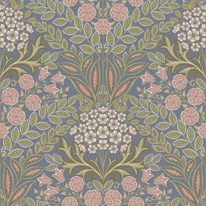 Grandeco Arts Floral Grey Blue Wallpaper Flowers Leaves Textured Grandeco Arts Floral Grey Blue Wallpaper Flowers Leaves Textured