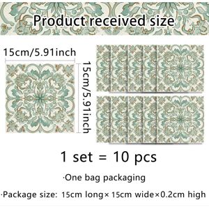 Unbranded (ACZ2002 (15*15cm*10pcs)) New Retro Wall Brick -Style Tile Wall Sticker Balcony Unbranded (ACZ2002 (15*15cm*10pcs)) New Retro Wall Brick -Style Tile Wall Sticker Balcony