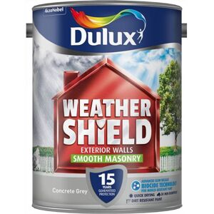 Dulux - Weathershield Smooth Masonry Paint 5L - Concrete Grey Dulux - Weathershield Smooth Masonry Paint 5L - Concrete Grey