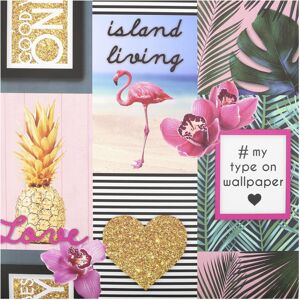 Fresco Tropical Island Living Mutlicoloured Tropical Wallpaper (WAS 13.99) Fresco Tropical Island Living Mutlicoloured Tropical Wallpaper (WAS 13.99)