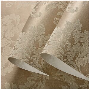 Unbranded (Khaki) Damask Gold Embossed Textured Non Woven Wallpaper Roll Decoration Living Unbranded (Khaki) Damask Gold Embossed Textured Non Woven Wallpaper Roll Decoration Living