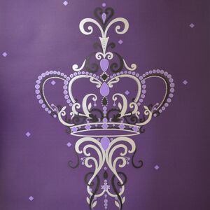 Royal Crown Violet Wallpaper Floral Metallic Effect Stylish Royal Crown Violet Wallpaper Floral Metallic Effect Stylish