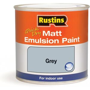 Rustins Matt Emulsion Paint - Grey 500ml Rustins Matt Emulsion Paint - Grey 500ml