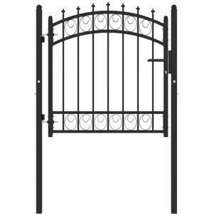 (black, 100 x 100 cm) vidaXL Fence Gate with Spikes Steel Garden Barrier Green/B (black, 100 x 100 cm) vidaXL Fence Gate with Spikes Steel Garden Barrier Green/B