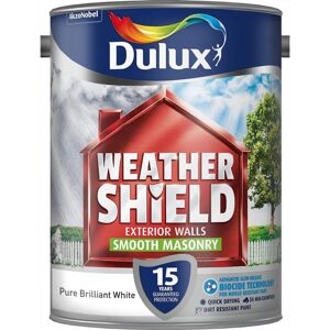 Dulux Weathershield Smooth Masonry Paint - Pure Brilliant White - 5L Dulux Weathershield Smooth Masonry Paint - Pure Brilliant White - 5L