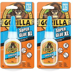 Gorilla Super Glue XL 25g (2 Pack)– All Purpose Adhesive, Fast Setting & Impact Gorilla Super Glue XL 25g (2 Pack)– All Purpose Adhesive, Fast Setting & Impact