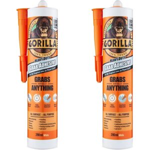Gorilla Heavy Duty Grab Adhesive White 290ml (Pack of 2) Gorilla Heavy Duty Grab Adhesive White 290ml (Pack of 2)