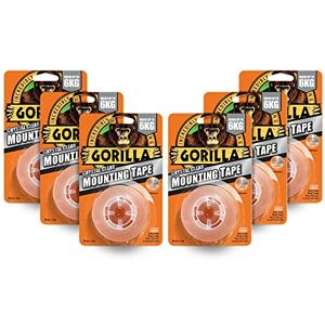 Gorilla 3044100 Double Sided Mounting Tape Clear 1.5m (6 Pack) Gorilla 3044100 Double Sided Mounting Tape Clear 1.5m (6 Pack)