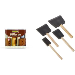 Rustins DANO2500 Original Danish Oil 2.5 litres & PBRUSHPACK Foam Brushes Rustins DANO2500 Original Danish Oil 2.5 litres & PBRUSHPACK Foam Brushes