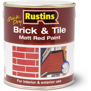 RUSTINS Quick Dry Brick and Tile Paint, Matt Red, 2.5L RUSTINS Quick Dry Brick and Tile Paint, Matt Red, 2.5L