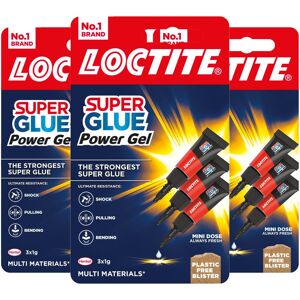 Loctite Mini Trio Super Glue Gel for High-Quality Repair for All Materials, 9x1g Loctite Mini Trio Super Glue Gel for High-Quality Repair for All Materials, 9x1g
