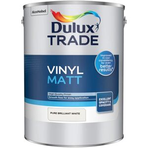Dulux Trade 5L Vinyl Matt - Pure Brilliant White Finish Dulux Trade 5L Vinyl Matt - Pure Brilliant White Finish