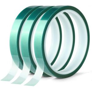 Unbranded 3 rolls of green high-temperature polyester masking tape 15mm x 33m for painting Unbranded 3 rolls of green high-temperature polyester masking tape 15mm x 33m for painting
