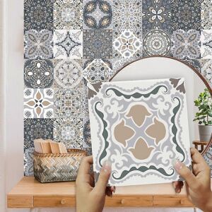 Unbranded (As show, One size) Bathroom and kitchen tile stickers 24 pieces 10x10 cm - PS00 Unbranded (As show, One size) Bathroom and kitchen tile stickers 24 pieces 10x10 cm - PS00