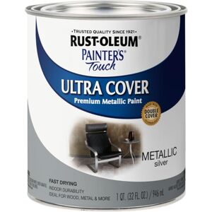 Rust-Oleum 254100 Painter's Touch Latex Paint Quart Metallic Silver Pack of 1 Rust-Oleum 254100 Painter's Touch Latex Paint Quart Metallic Silver Pack of 1