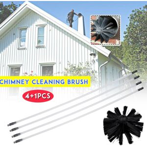 GreenZech (4+1PCS) Chimney Cleaning Brush Set Chimney Pipe Inner Wall Cleaner Brush Bendab GreenZech (4+1PCS) Chimney Cleaning Brush Set Chimney Pipe Inner Wall Cleaner Brush Bendab
