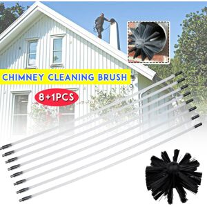 GreenZech (8+1PCS) Chimney Cleaning Brush Set Chimney Pipe Inner Wall Cleaner Brush Bendab GreenZech (8+1PCS) Chimney Cleaning Brush Set Chimney Pipe Inner Wall Cleaner Brush Bendab