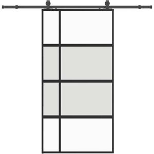 (black, matt and transparent, 102.5 x 205 cm (213 cm sliding rail)) vidaXL Slidi (black, matt and transparent, 102.5 x 205 cm (213 cm sliding rail)) vidaXL Slidi