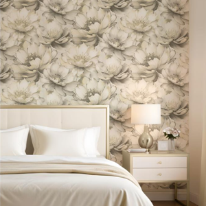Muriva Cream Gold Floral Wallpaper 3D Effect Metallic Shimmer Feature Wall Muriva Cream Gold Floral Wallpaper 3D Effect Metallic Shimmer Feature Wall