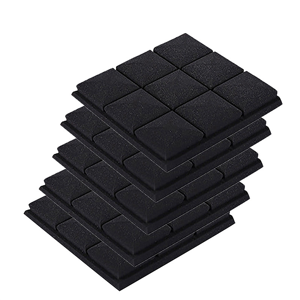 Exogio Acoustic Foam Panels, 5 Pack 30x30x5cm Mushroom Studio Wedge Tiles, Sound Panels Exogio Acoustic Foam Panels, 5 Pack 30x30x5cm Mushroom Studio Wedge Tiles, Sound Panels