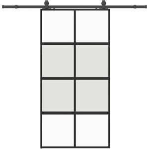 (black, matt and transparent, 102.5 x 205 cm (213 cm sliding rail)) vidaXL Slidi (black, matt and transparent, 102.5 x 205 cm (213 cm sliding rail)) vidaXL Slidi