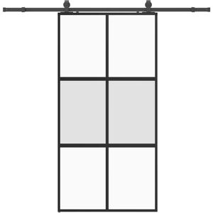 (black, matt and transparent, 102.5 x 205 cm (213 cm sliding rail)) vidaXL Slidi (black, matt and transparent, 102.5 x 205 cm (213 cm sliding rail)) vidaXL Slidi