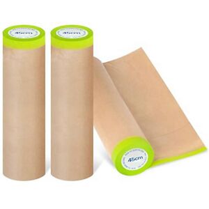 Unbranded For Pretaped Masking Paper For Painting 18 Inchx50 Feet Paint Masking Paper Tape Unbranded For Pretaped Masking Paper For Painting 18 Inchx50 Feet Paint Masking Paper Tape