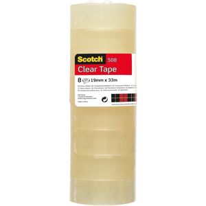 Scotch Transparent Tape, 8 Rolls (19 mm x 33 m) - General Purpose Scotch Transparent Tape, 8 Rolls (19 mm x 33 m) - General Purpose
