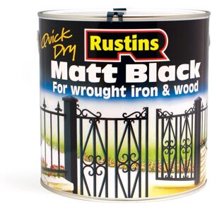 RUSTINS Quick Drying Matt Black Paint 2.5L -Easy DIY Application for a Professio RUSTINS Quick Drying Matt Black Paint 2.5L -Easy DIY Application for a Professio