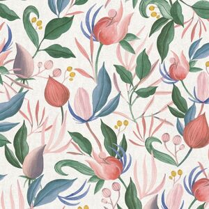 AS Creation COSMO Living Still Bloom Pink Green Wallpaper 79062-5 AS Creation COSMO Living Still Bloom Pink Green Wallpaper 79062-5