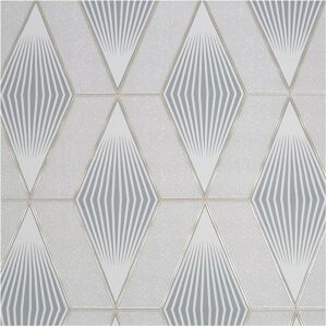 Superfresco Easy Chicago Geo Grey Silver Wallpaper (WAS 19.99) Superfresco Easy Chicago Geo Grey Silver Wallpaper (WAS 19.99)
