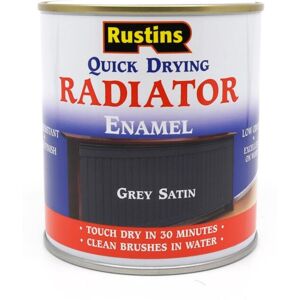 Rustins - Quick Drying Radiator Enamel Satin - Grey Rustins - Quick Drying Radiator Enamel Satin - Grey